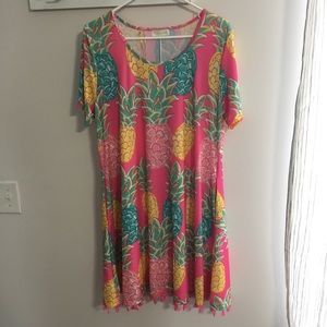 NWT Simply Southern Pineapple Dress Sz XL